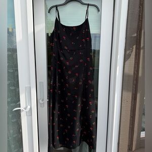 🍒Black Cherry print dress
